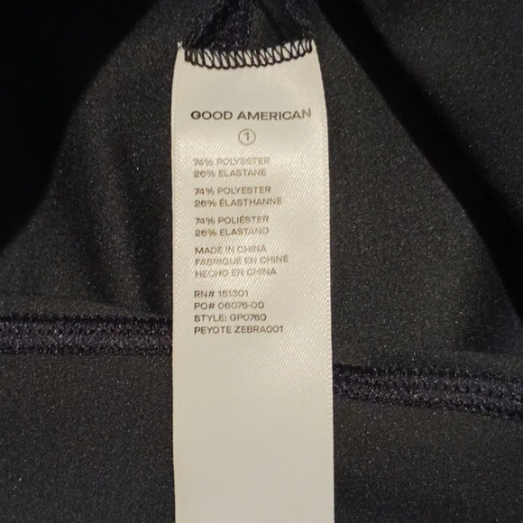 Good American Pearlescent White Water Color Zebra Print High Waist Leggings A40 - Picture 4 of 5